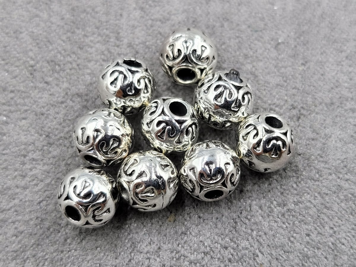 Бусина куля 7 мм 27 шт металічна