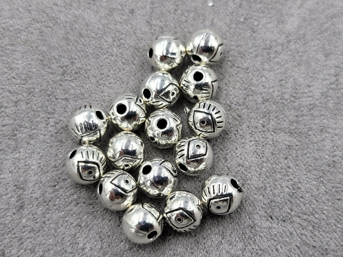 Бусина куля 6 мм 40 шт металічна