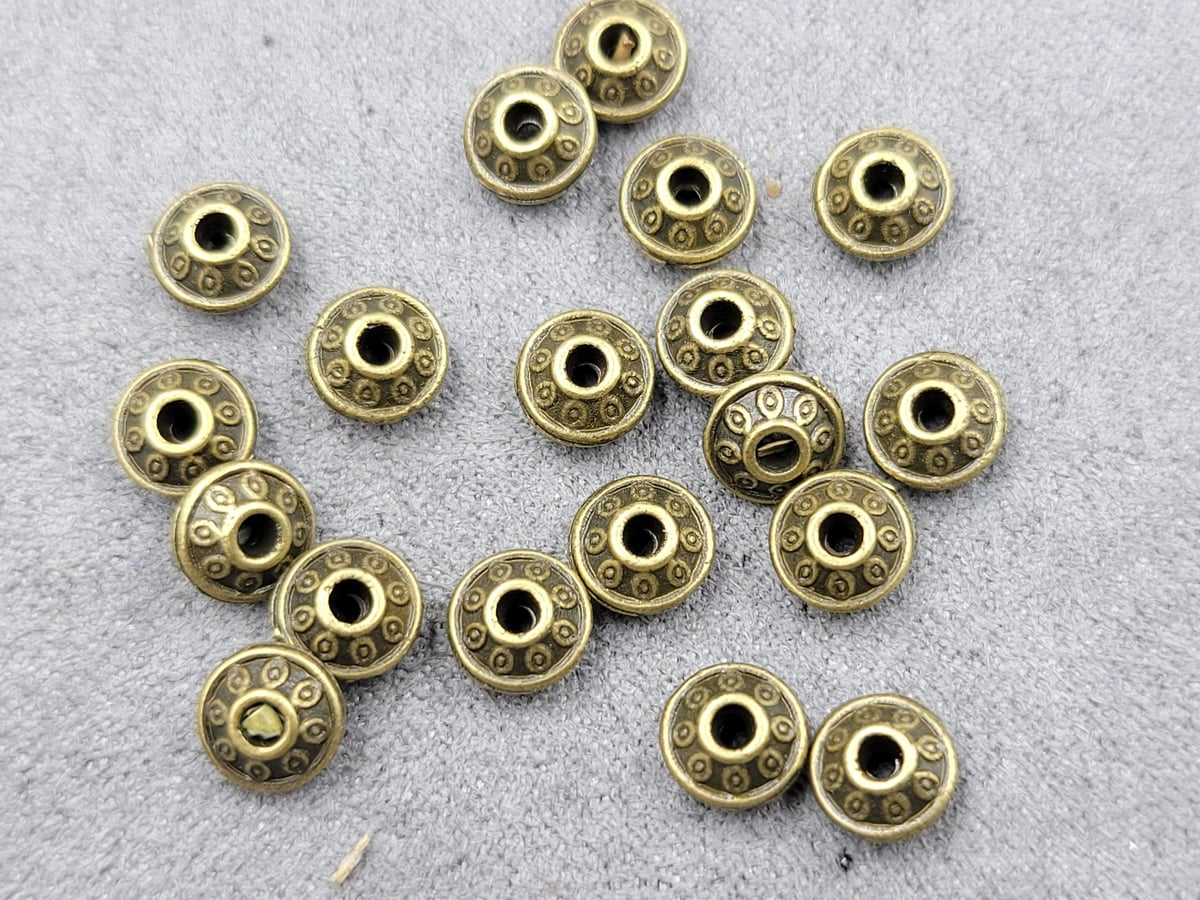 Ронделі 6,6*3,8 мм 64 шт бронза металічні