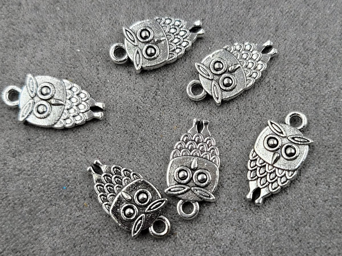 Підвіска сова 9*18 мм 19 шт металічна