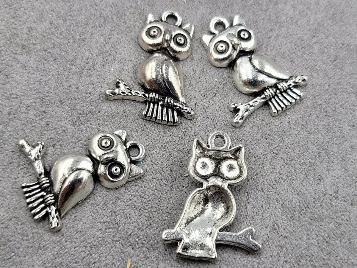 Підвіска сова 10*24 мм 13 шт металічна