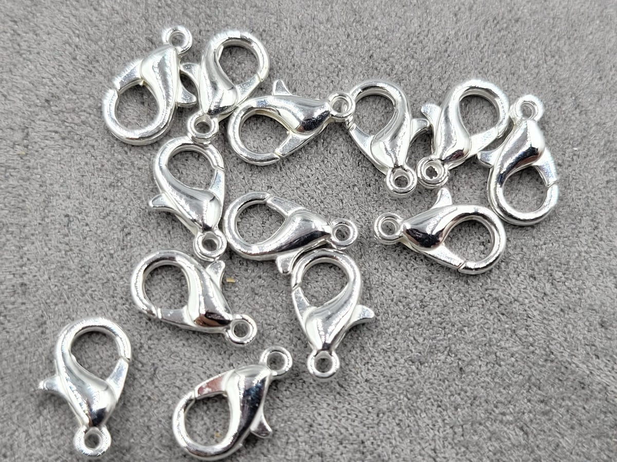 Замки 10 мм (металл) 100 шт колір срібло