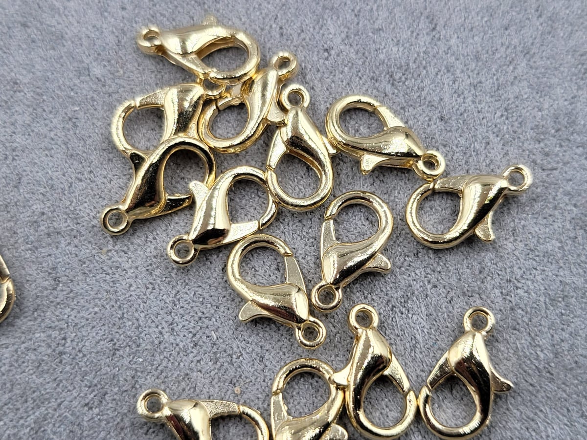 Замки 10 мм (металл) 100 шт колір золото