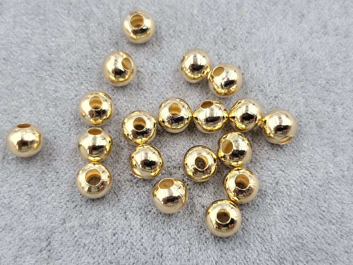 Бусини кулі 5 мм 40 гр (235 шт) колір золото металічні