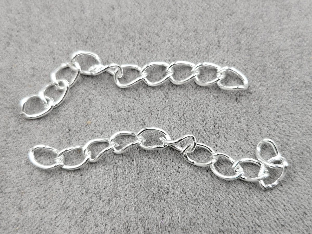 Подовжувачі 5 см колір срібло 40 штук