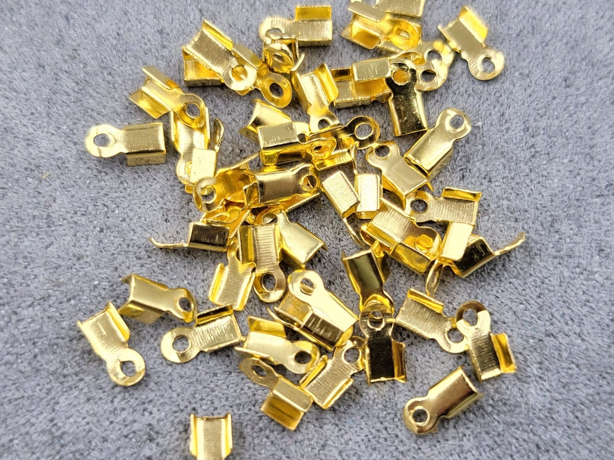 Затискач на волосінь 3*6 мм 250 шт (10 гр) колір лимонне золото