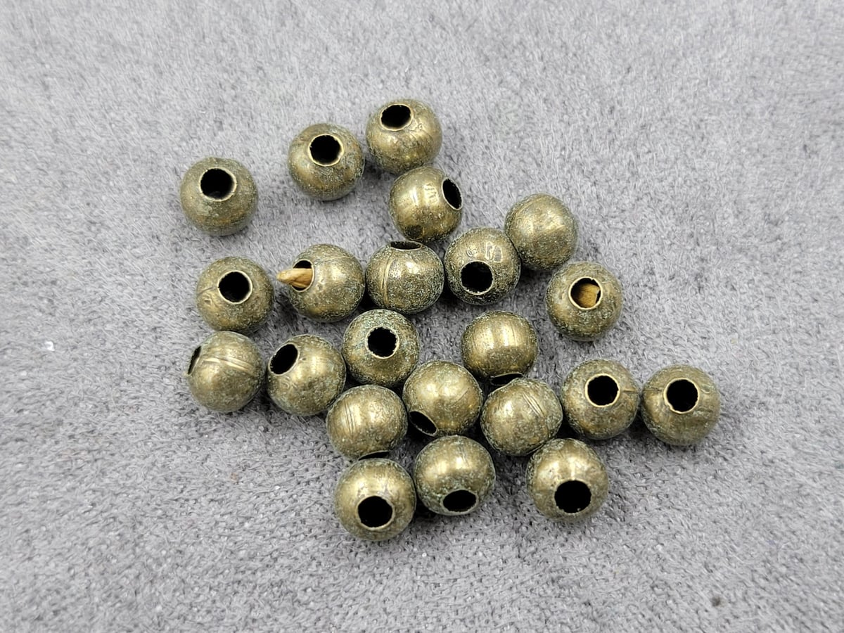 Бусини кулі 5 мм 40 гр (235 шт) колір бронза металічні