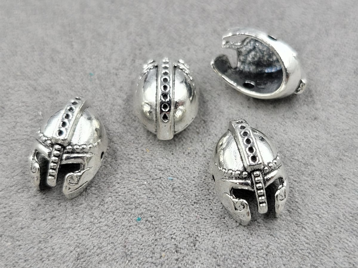 Бусина шолом лицаря 11*16 мм 10 шт металічна