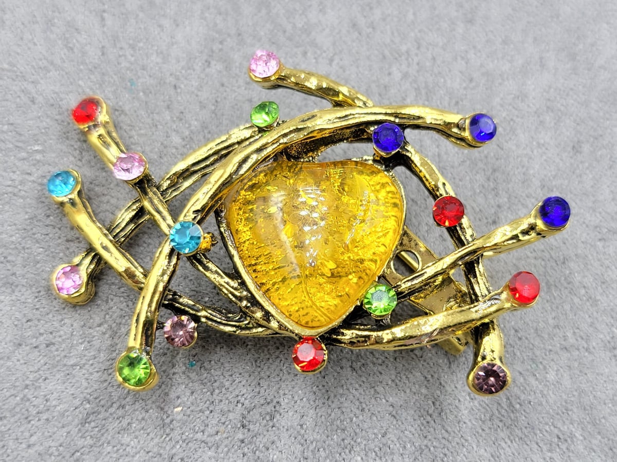 Брошь 31*47 мм колір золото