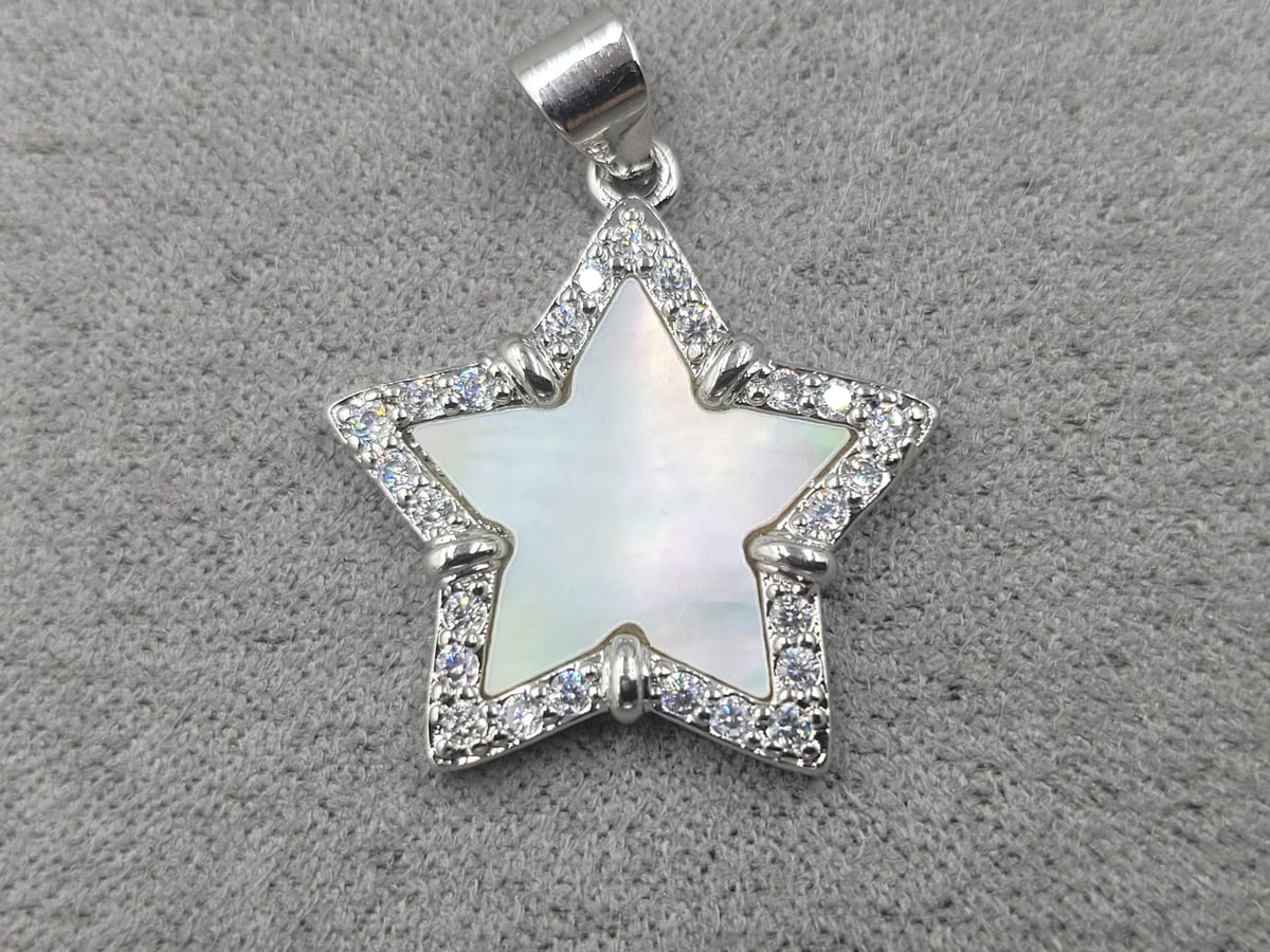 Підвіска зірка 20*26 мм родій (гіпоалергений сплав)