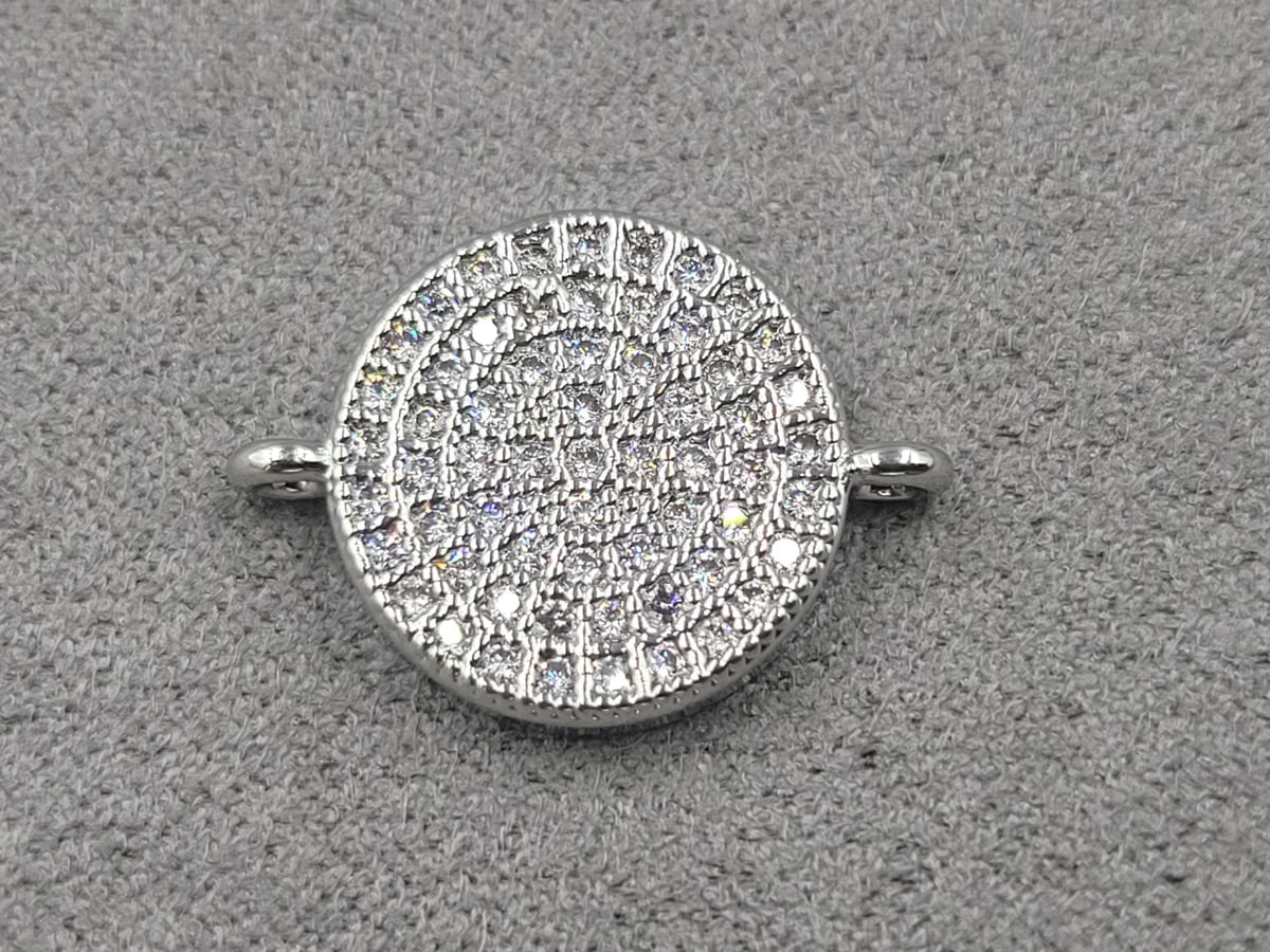 Конектор 14*19 мм родій (гіпоалергений сплав)