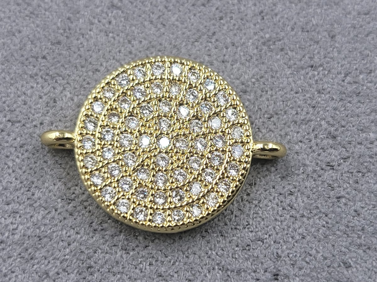 Конектор 14*19 мм колір лимонне золото (гіпоалергений сплав)