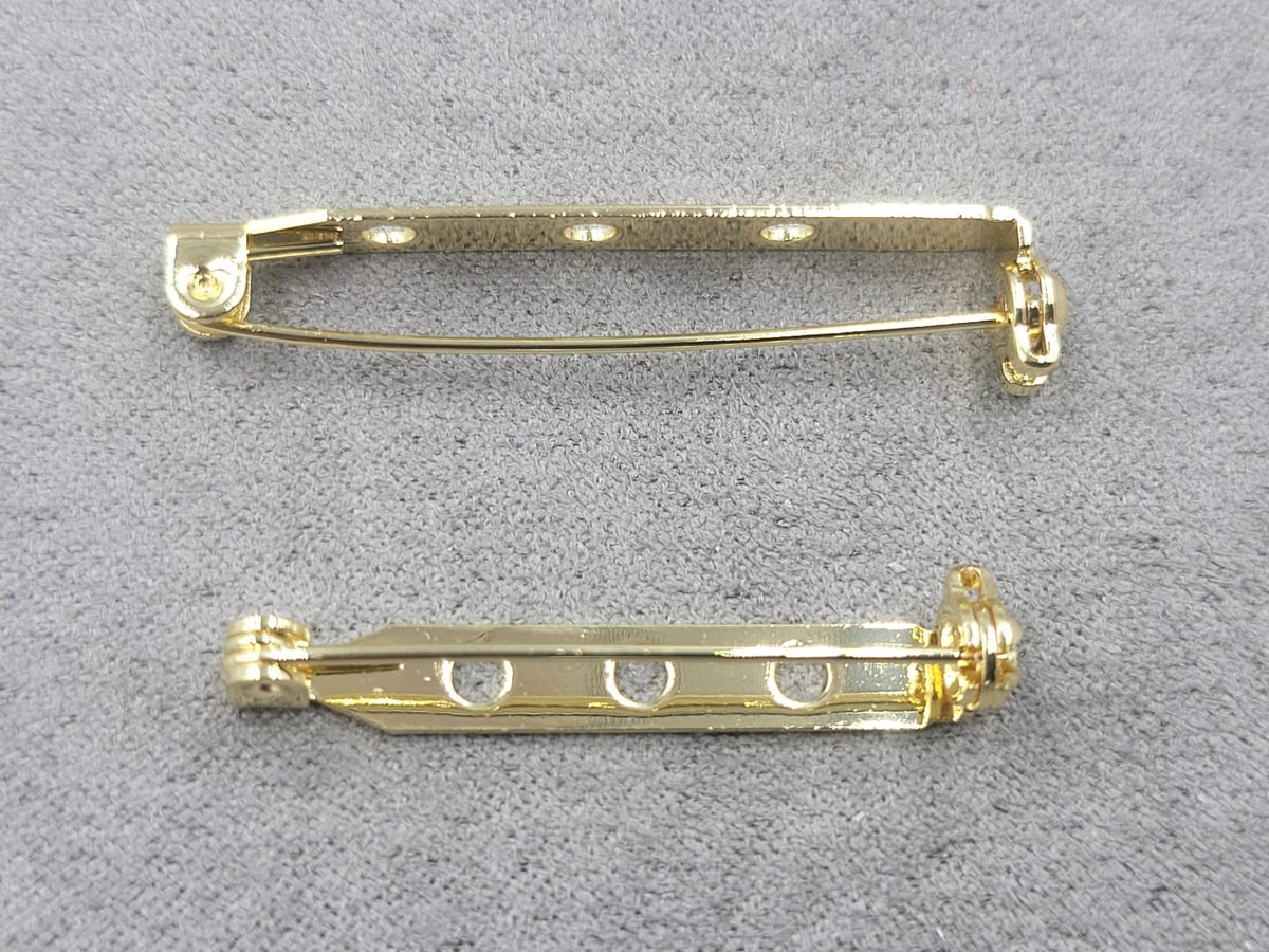 Основа на броши 33 мм лимонне золото гіпоалергений сплав