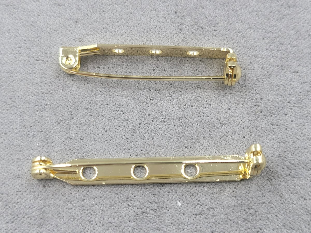 Основа на броши 40 мм лимонне золото гіпоалергений сплав