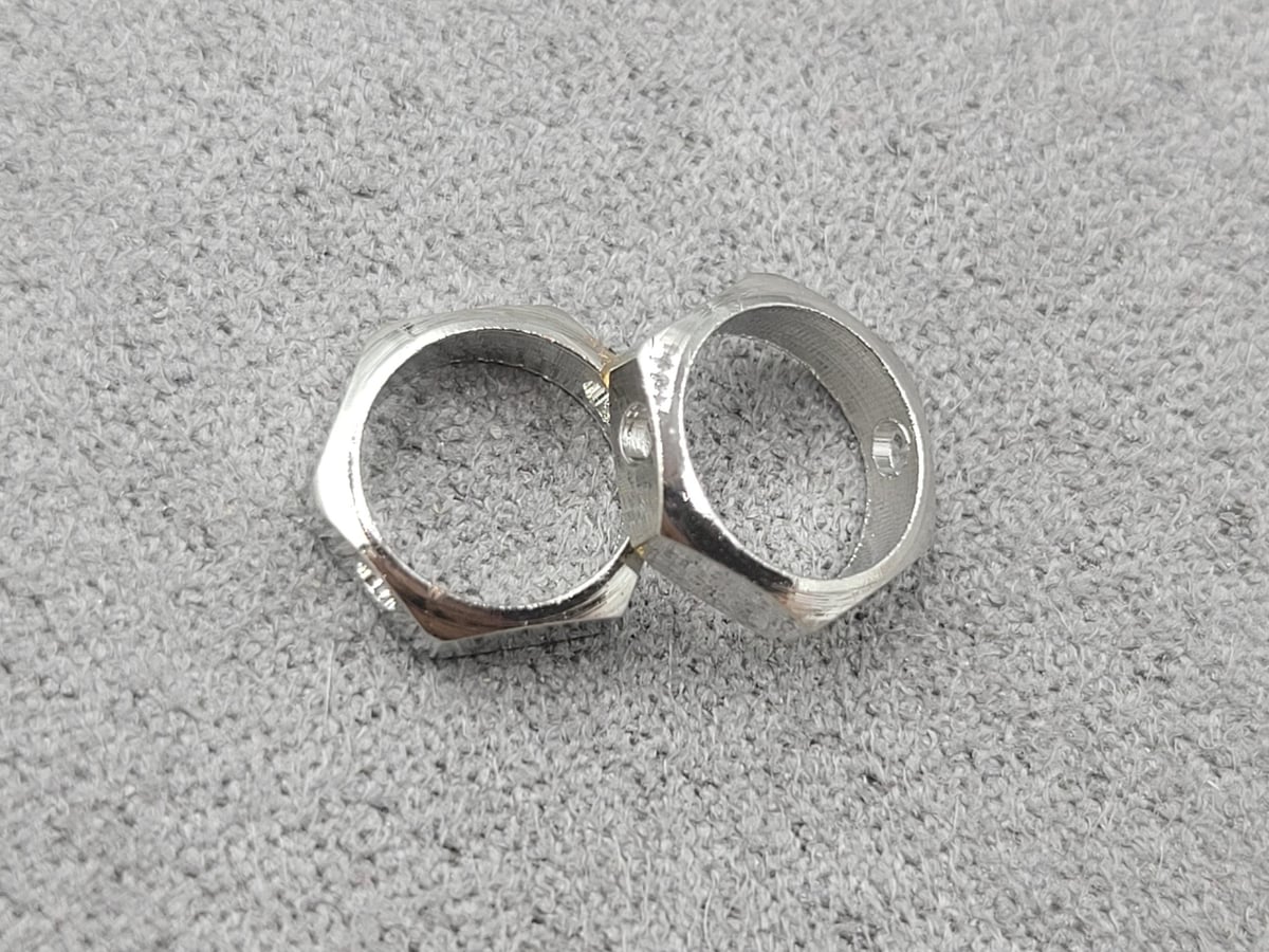 Бусина 8 мм т.2,3 мм родій (гіпоалергений сплав)