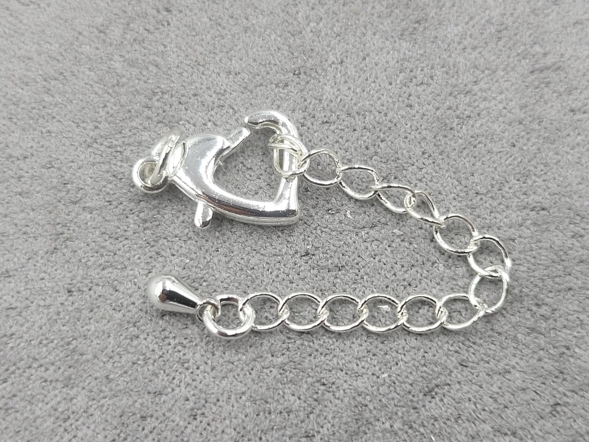 Замок 9*13 мм колір срібло (гіпоалергений сплав)