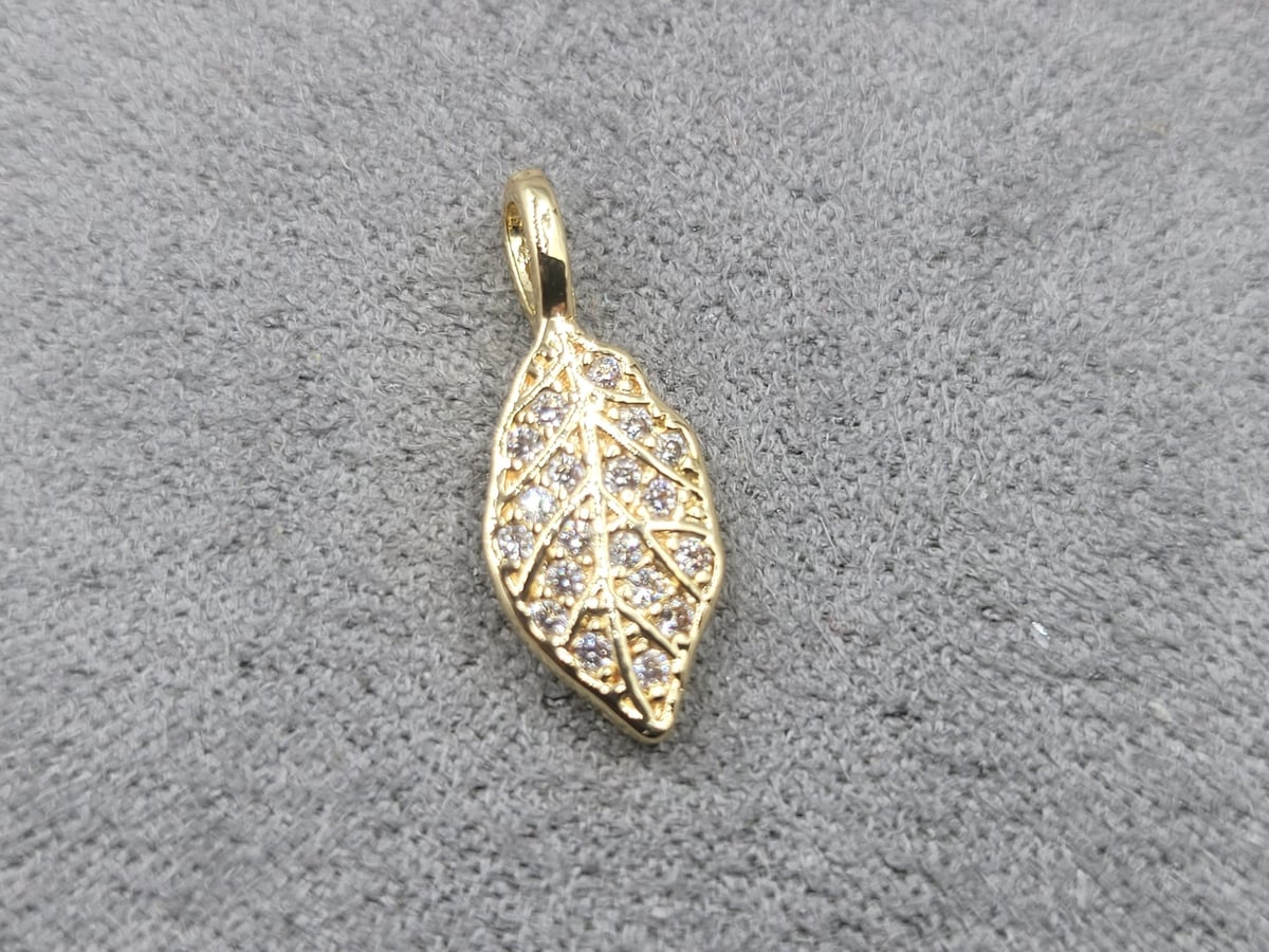 Підвіска 7*17 мм колір золото (гіпоалергений сплав)