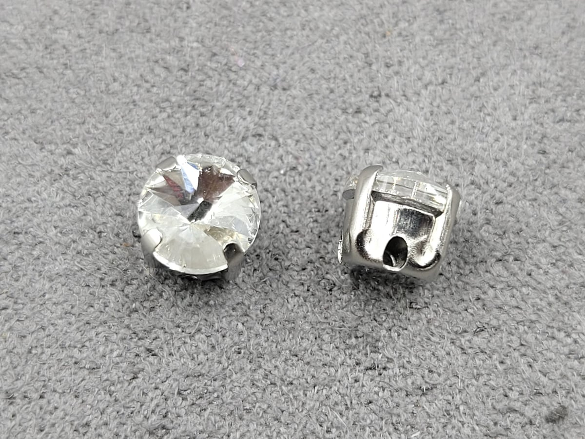 Страз в цапах 6 мм (скло) прозорий