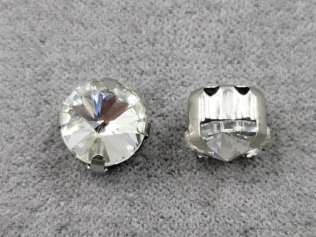 Страз в цапах 8 мм (скло) прозорий