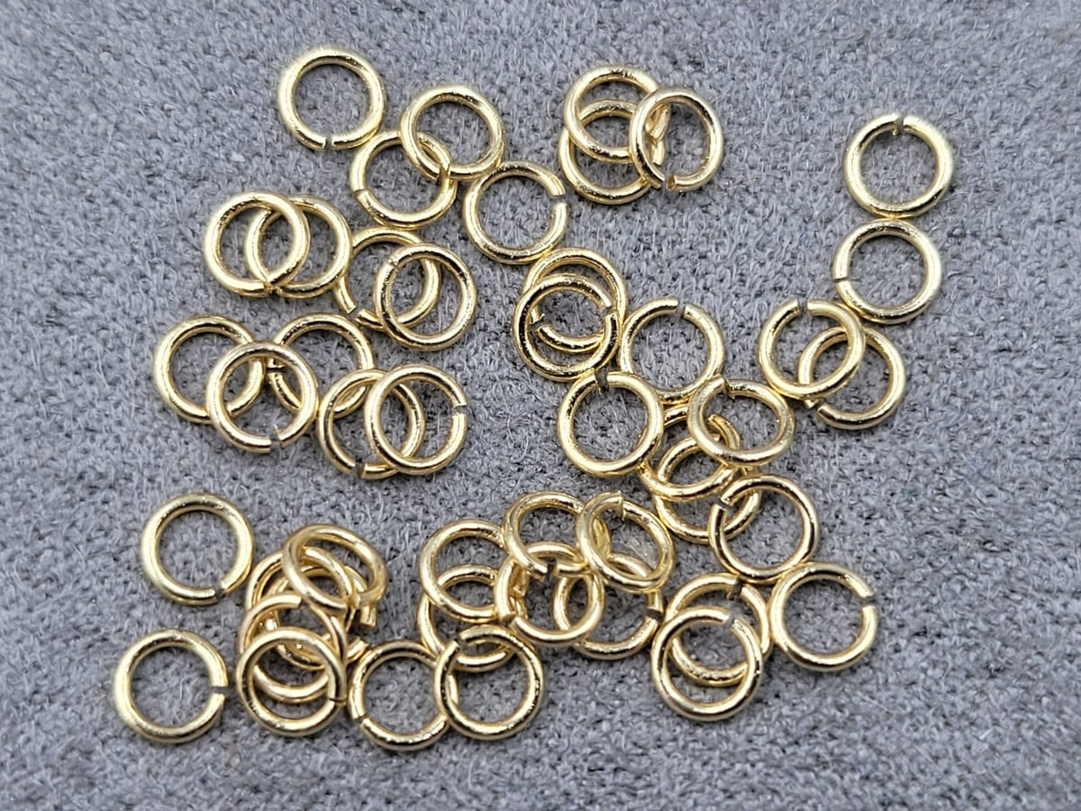 З"єднувальні кільця 4 мм 50 шт колір золото (гіпоалергений сплав)