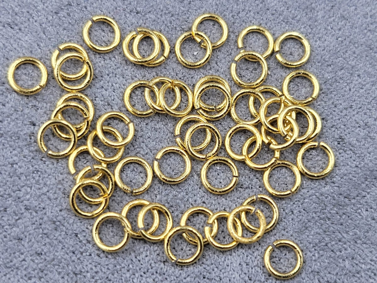 З"єднувальні кільця 4 мм 50 шт колір лимоне золото (гіпоалергений сплав)