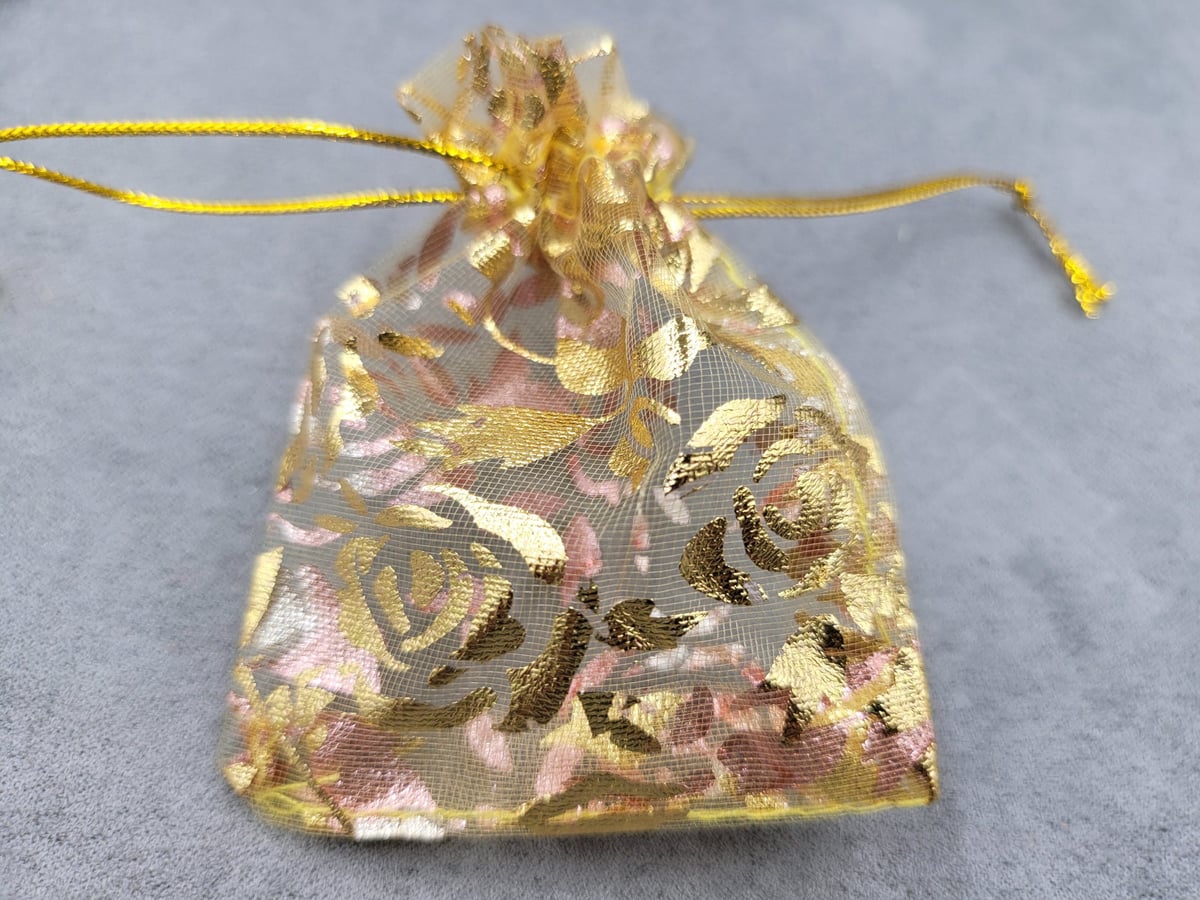 Мішечки органза 7*9 см 100 шт золото