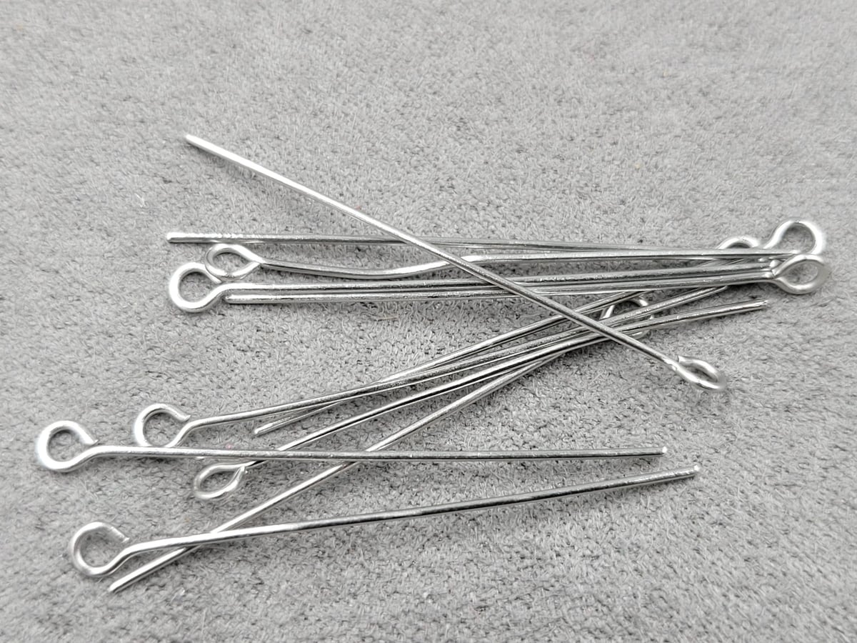 Гвоздики з колечком 4 см 50 шт нержавіюча сталь