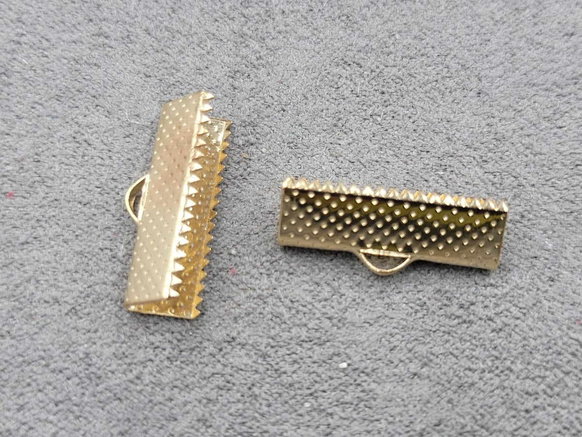 Затискач на стрічку 2 см 20 шт колір золото