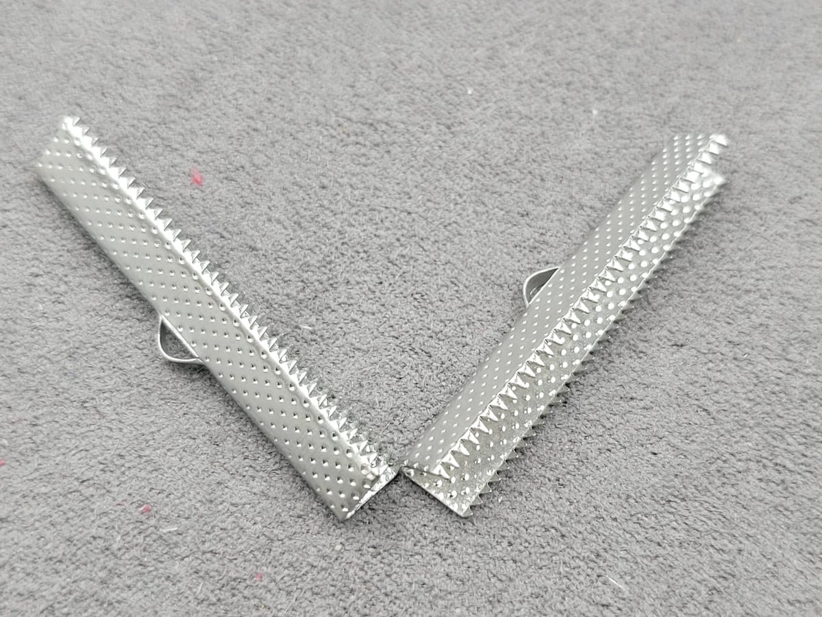 Затискач на стрічку 4 см 20 шт колір сталь