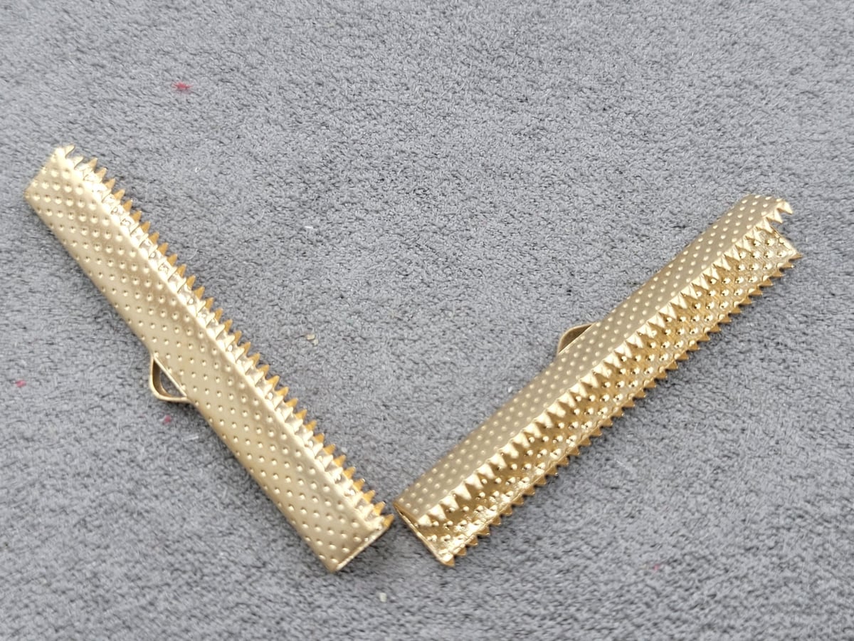 Затискач на стрічку 4 см 20 шт колір золото