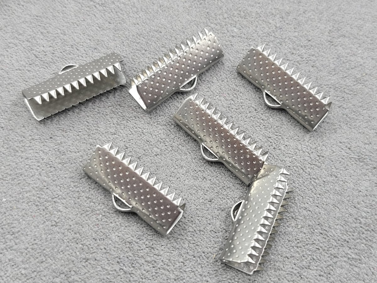 Затискач на стрічку 2 см 10 шт нержавіюча сталь