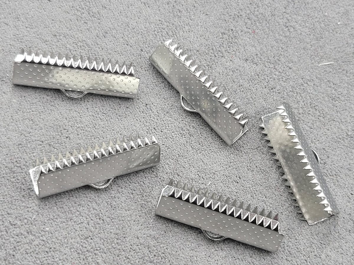 Затискач на стрічку 2,5 см 10 шт нержавіюча сталь