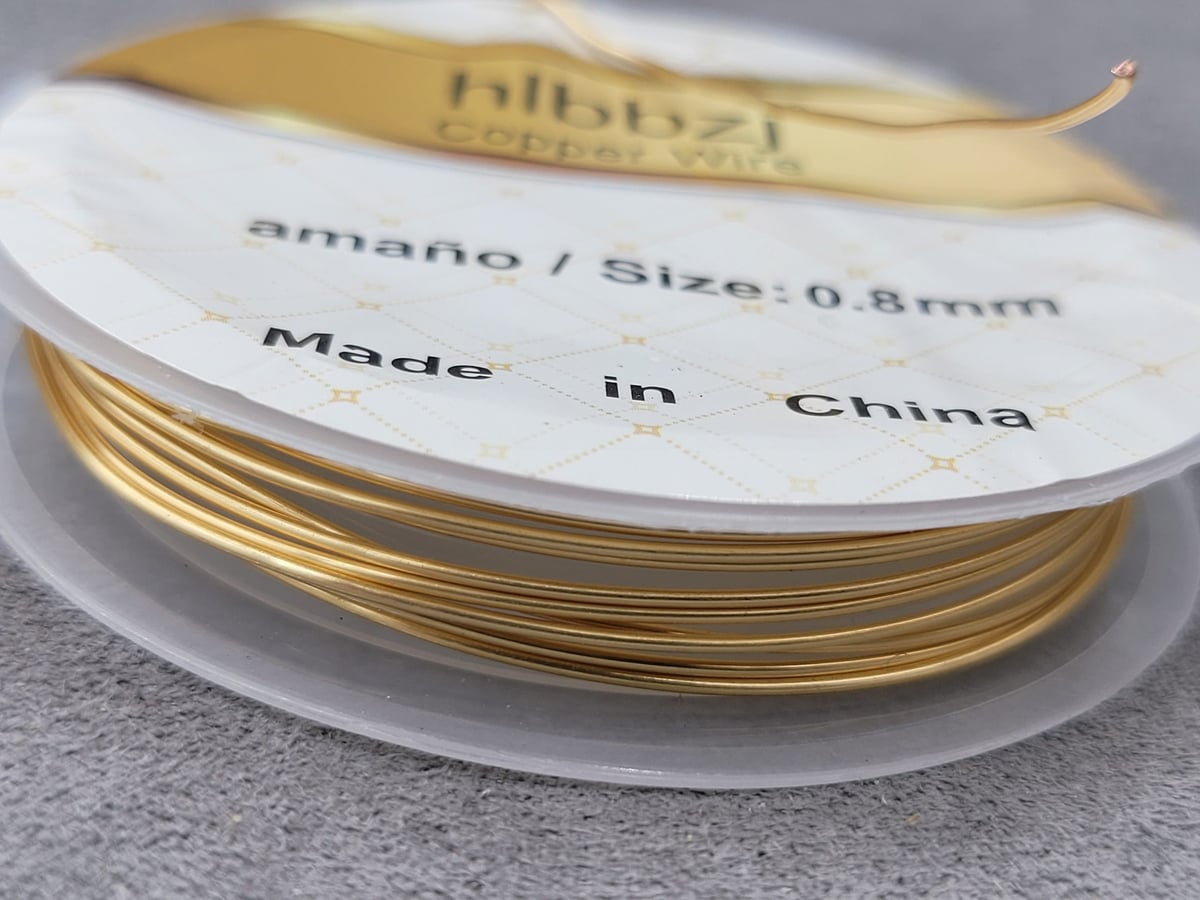 Дріт 10 штук 0,8 мм  2,5 м. колір золото (не змінює колір)