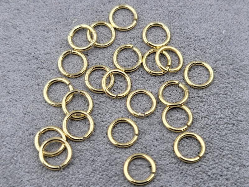 З"єднувальні кільця 6 мм 50 шт колір лимоне золото (гіпоалергений сплав)