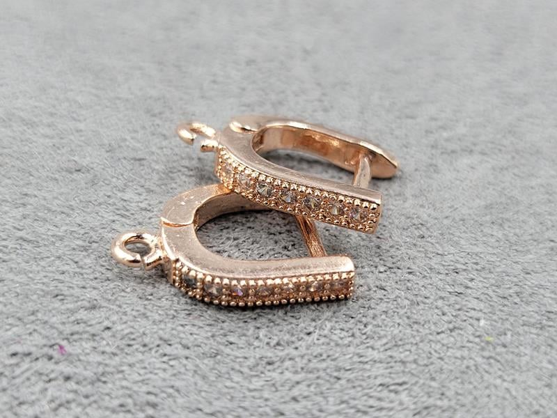 Швенза 3*17 мм колір рожеве золото (гіпоалергений сплав)