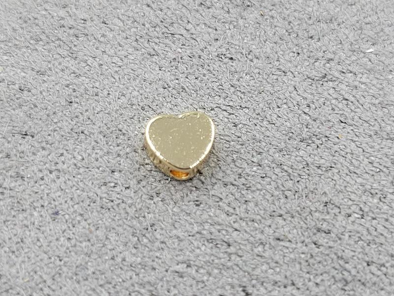 Бусина серце 4,4*5 мм колір золото (гіпоалергений сплав)