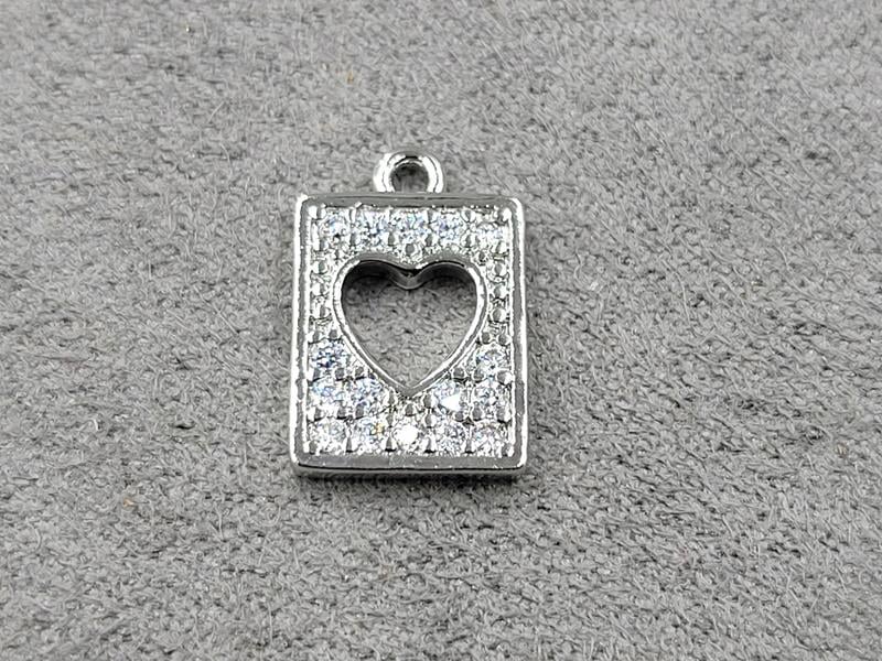 Підвіска 9,6*14 мм родій (гіпоалергений сплав)