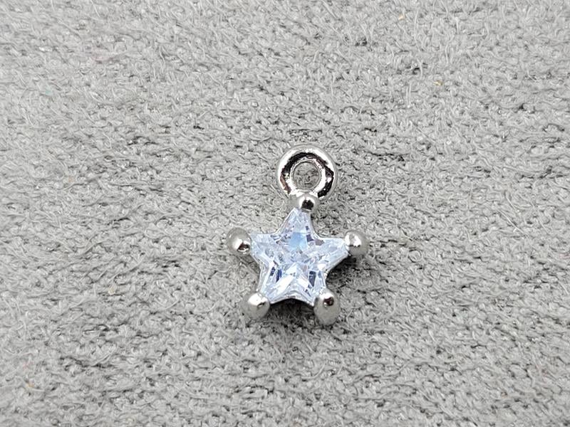 Підвіска 6*8 мм родій (гіпоалергений сплав)