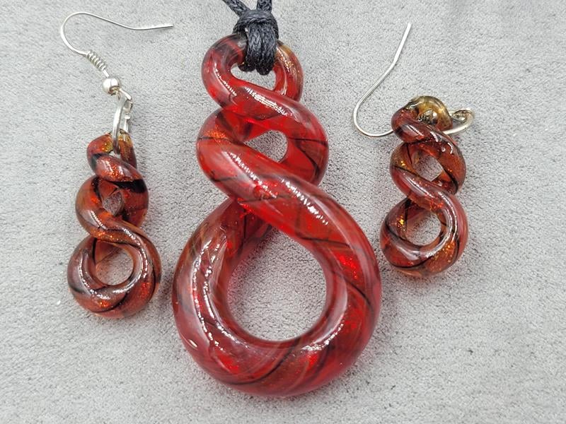 Комплект кулон 32*60 мм + сережки 14*29 мм