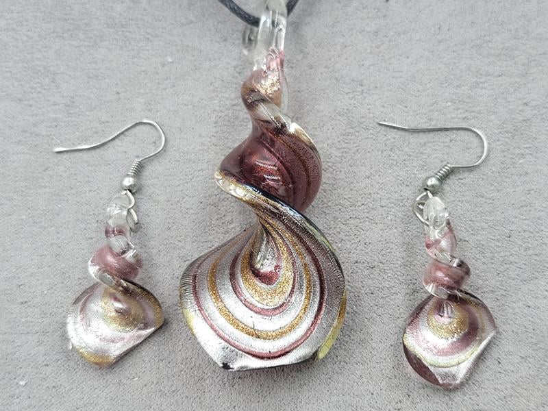 Комплект кулон 25*66 мм + сережки 15*28 мм