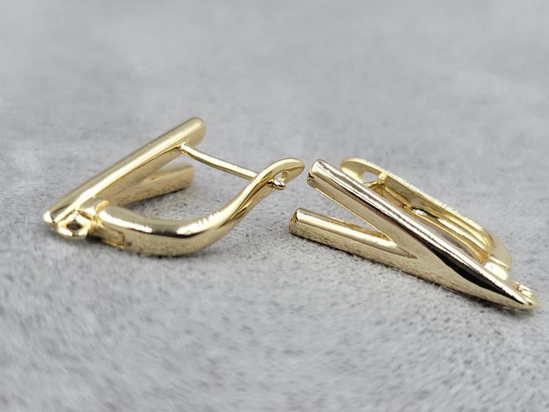 Швенза 6*18 мм колір лимонне золото ( основа срібло 925 + гипоалергений сплав)