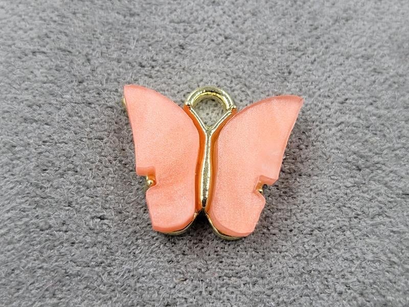 Підвіска метелик 13*14 мм в металі лимонного кольору