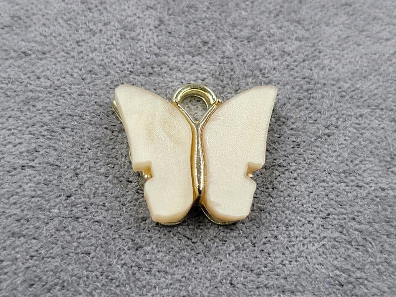 Підвіска метелик 13*14 мм в металі лимонного кольору