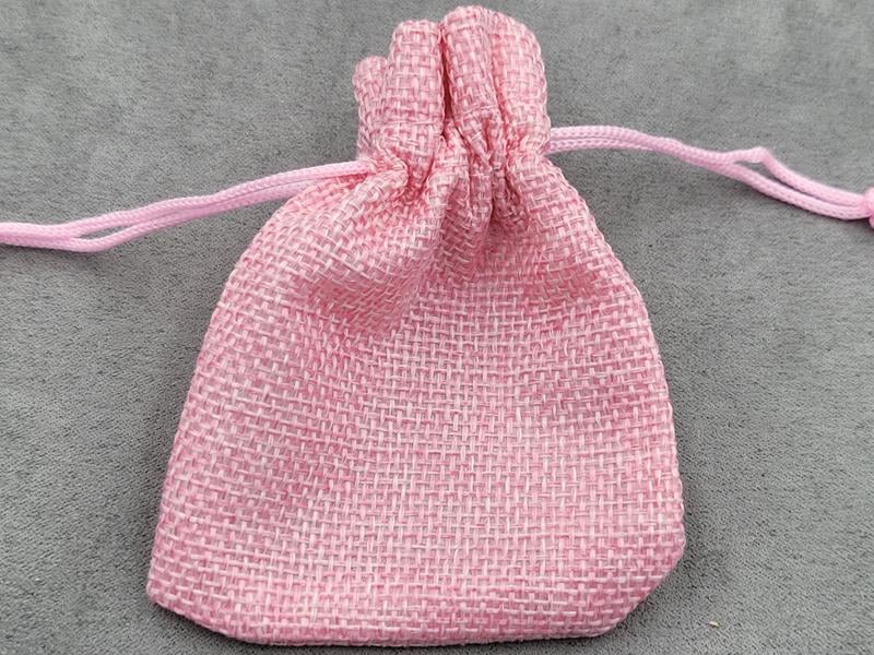 Мішечки мішковина 7*9 см упаковка 50 шт рожеві