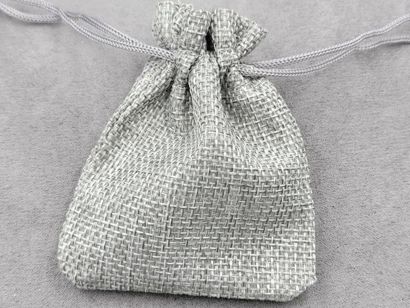Мішечки мішковина 7*9 см упаковка 50 шт сірі