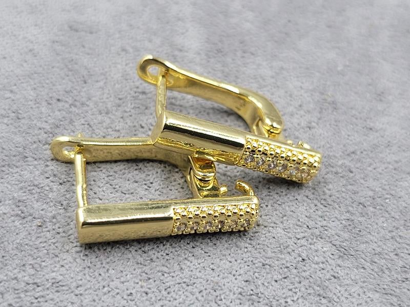 Швенза в. 18 мм т. 3,4 мм колір лимонне золото ( гипоалергений сплав)