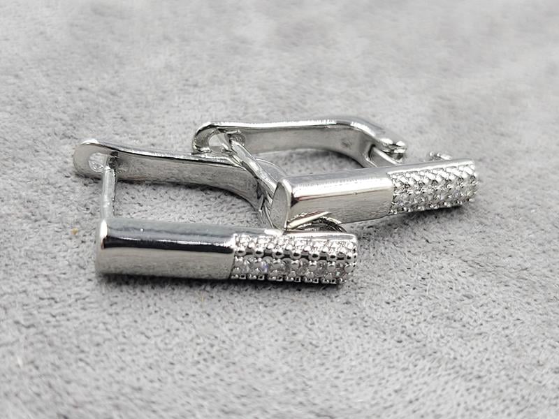 Швенза в. 18 мм т. 3,4 мм родій (гіпоалергений сплав)