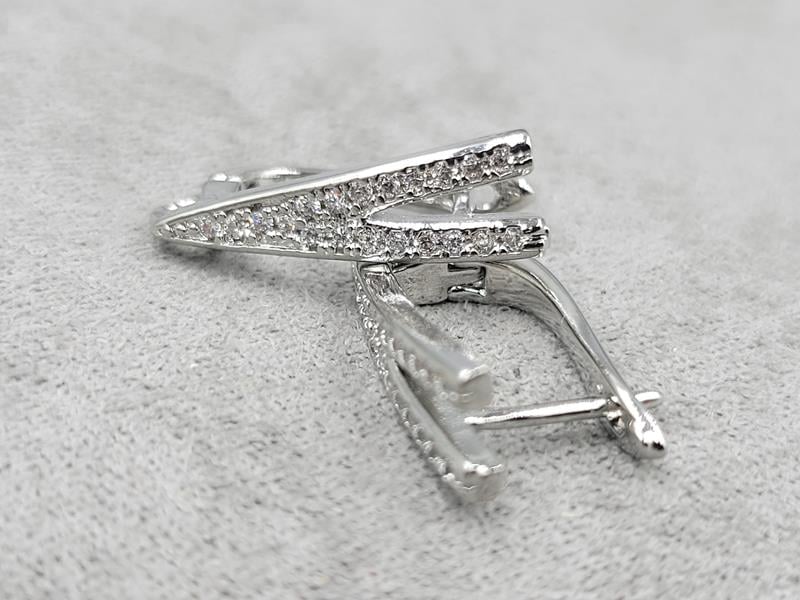 Швенза 6*20 мм родій ( гипоалергений сплав)