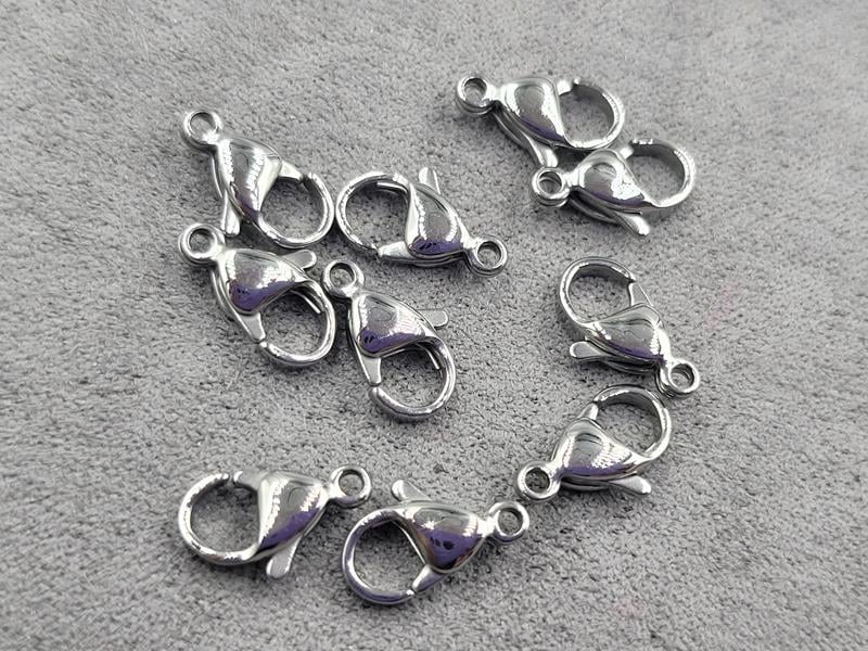 Замок 12 мм 10 шт нержавіюча сталь 316L