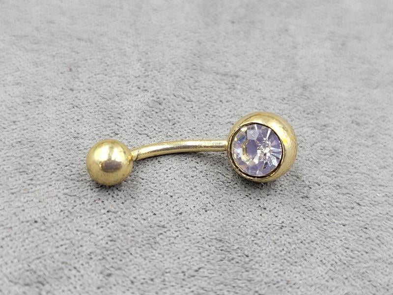 Пірсинг 8+5 мм *23 мм 12 штук нержавіюча сталь (лимонне золото)